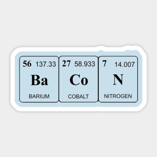 BACON Chemistry T-Shirt Sticker
